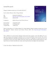 University of chile · departamento de pediatría y cirugía infantil. Pdf Changes In Diabetes Mortality Rate In Costa Rica 2007 2017