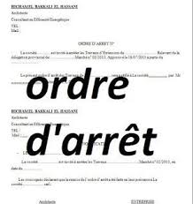 Exemple D Ordre D Arret Et Ordre De Reprise Travaux En Word Doc Word Doc Words Genies
