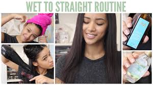 You will need a hair dry with it's nozzle, a wide toothed comb, a circular brush, and some hair serum to blowdry hair straight. Wet To Straight Hair Routine How I Blow Dry My Hair Straight Youtube