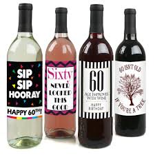 Best gift for mom's 60th birthday: Buy Chic 60th Birthday Wine Label Pack Birthday Party Supplies Ideas And Decorations Funny Birthday Gifts For Women In Cheap Price On Alibaba Com