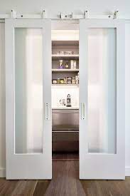 Do you think i should get any glass doors and if so, where? Pleasing Sliding Door Pantry Kitchen Modern With Glass Doors Kitchen Bar Double Metal Cabinets Barn