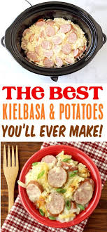 Kielbasa And Potatoes Crockpot Casserole Bake Easy Crock Pot Recipes Your Family Will Love Thi Slow Cooker Casserole Crockpot Recipes Easy Crock Pot Potatoes