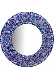 See more ideas about shower tile, bathrooms remodel, tile bathroom. Decorshore 24 Inch Round Wall Mirror Decorative Glass Mosaic Bathroom Mirror In Blue Purple Decorshore