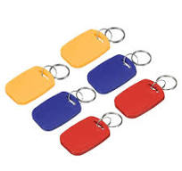 Uxcell 13.56MHz M1 Read Only RFID Proximity IC Key Fobs Smart Tag 3 Colors  12 Pack