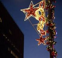 IP65 2D Sculpture Motif Christmas Street Decoration Landscape Outdoor Pole Light