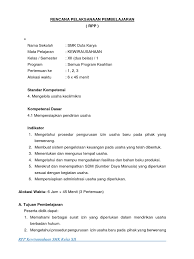 Rpp Kewirausahaan Smk Ktsp Kelas Xii