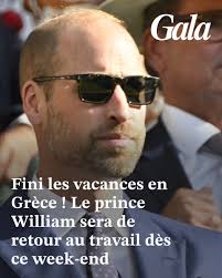 Fini les vacances en Grèce ! Le prince William sera de retour au travail  dès ce week-end ➡️ https://t.co/DaYm0uhi42