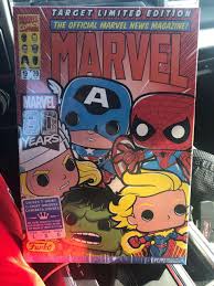 Target Limited Edition Funko Marvel The Official News Magazine 80 Years 1pc Size Xl Pop Tees T Tee Shirt Black Boxed Marvel Comic Group Sealed