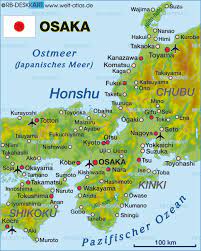 Ōsaka is the third largest city in japan, with a population of over 17 million people in its greater metropolitan area. Karte Von Osaka Region In Japan Welt Atlas De