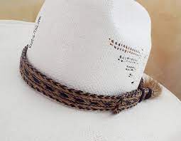 Wider Horsehair Hat Band Lg Horsehair Side Tassel Brown And Black Horsehair Cowboy Hatband Western Hat Band Hat Band Cowboy Hat Bands Horse Hair Hat Band