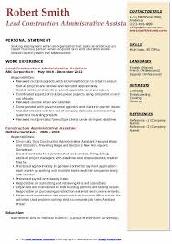 This free administrative assistant job description sample template can help you attract an innovative and experienced administrative assistant to your company. Construction Administrative Assistant Resume Samples Qwikresume