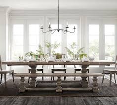 Banks Extending Dining Table Gray Wash In 2020 Dining Table With Bench Dining Room Decor Dining Room Design