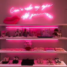 Dressing Room Neon Sign Goals Neon Bedroom Neon Room Pink Room