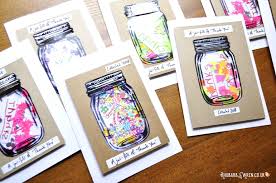 We won't be using these items! How To Make A Mason Jar Shaker Card Rhubarb And Wren