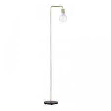 Ideal as additional source of light in the living floor lamp with natural looking wooden post and base. Frandsen Cool Floor Lamp Base Wood Ambientedirect
