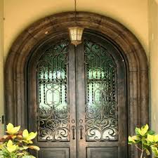 Ornamental residential iron doors • custom entry doors • steel security doors • & more. Strong Arch Top Double Wrought Iron Door With Grills