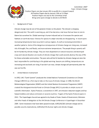 Other types of papers can summarize everything in a concluding paragraph, but for mun position papers, there's no space. Unep Climate Change