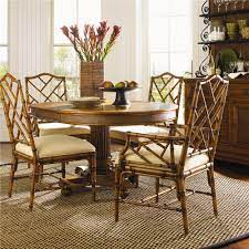 Rustic interpretations of early colonial style, used and vintage early american pieces are casual and comfortable, and work especially well in country cottages and cabins. Tommy Bahama Home Island Estate 531 870 2x883 2x882 5 Piece Dining Cayman Table Ceylon Chairs Set Baer S Furniture Dining 5 Piece Sets