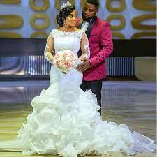 If you're looking for a mermaid wedding dress, we'll help you find a gorgeous gown mermaid wedding dresses | preownedweddingdresses.com. Fa144 African Ruffles Mermaid Wedding Dress 2020 Plus Size Long Sleeves Vintage Lace Bead Sequin Bridal Gowns Buy High Neck High Back Lace Wedding Gown White Grecian Bridal Gowns Satin Wedding Dressing Gowns