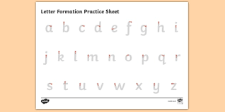 Free Letter Formation Alphabet Handwriting Practice Sheet