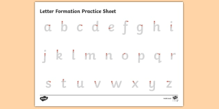 free letter formation alphabet handwriting practice sheet