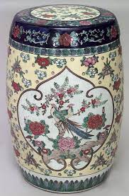 Asian Chinese Misc Furniture Garden Seat Porcelain Asian Home Decor Garden Stool Decor Garden Seating