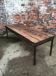 Industrial Sleeper 10 12 Seater Dining Table Bar Cafe Restaurant Furniture Steel Solid Wood Metal Made To Measure 343 Mit Bildern Metall Esstisch Couchtisch Massivholz