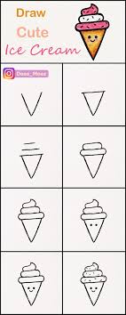 If not simply make the entire cone one color. How To Draw A Cute Ice Cream Cone Art Hub Novocom Top