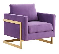 Monica purple gold legs velvet side chair. 7 Contemporary Purple Arm Chairs For Your Living Room Cute Furniture