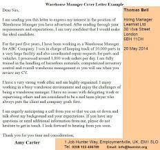 Cover letter/résumé sample for warehouse manager. Warehouse Manager Cover Letter Example Learnist Org