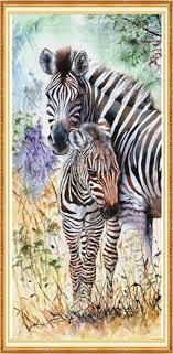 Stay With Me Giraffes Diamond Embroidery Painting Zebra Art Animal Paintings Animals Artwork