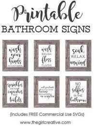 6 Printable Bathroom Signs Pdf The Girl Creative Printable Bathroom Signs Bathroom Printables Bathroom Signs