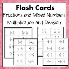 Multiplying And Dividing Fractions And Mixed Numbers Cards Included In This Set 48 Cards 24 Multiply And 2 Flashcards Middle School Math Resources Fractions