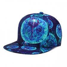 Blue Planet Printed Flat Snapback Baseball Cap Printed Baseballcap Snapbacks Blue Hat Shopping Gifts Fash Womens Baseball Cap Baseball Cap Snapback Cap