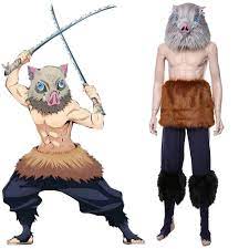Hashibira Inosuke Demon Slayer Kimetsu No Yaiba Outfit Cosplay Costume Inosuke Hashibira Cosplay Cosplay Costumes Inosuke Hashibira