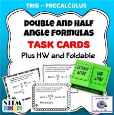 Trigonometry Double Angle Half Angle Identities Trigonometry Math Lessons Precalculus