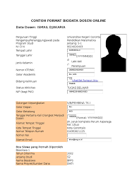 Contoh biodata diri pdf document. Contoh Format Biodata Dosen
