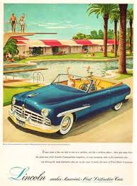 Lincoln 1949 Blue Swimming Pool Car Advertising Automobile Advertising Car Ads
