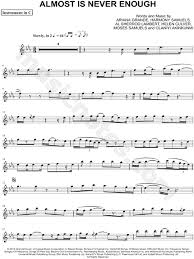 Almost is never enough is a song recorded by american singer ariana grande, featuring english singer nathan sykes. Ariana Grande Almost Is Never Enough C Instrument Sheet Music Flute Violin Oboe Or Recorder In Eb Major Download Print Sku Mn0125767