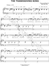 Ben Rector The Thanksgiving Song Sheet Music In D Major Download Print Sku Mn0222764