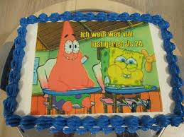 5.die kuvertüre im wasserbad schmelzen und dem schwammkopf eine hose aufmalen. Spongebob Schwammkopf Torte