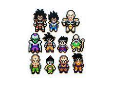 dragon ball z characters perler sprites choose by showmeyourbits アイロンビーズ ドラゴンボール クロスステッチ 図案 ハマビーズ