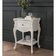 Shop with afterpay on eligible items. Antique French Style White Finished 1 Drawer Bedside French Furniture Bedroom Bedside Table Design Shabby Chic Bedside Table
