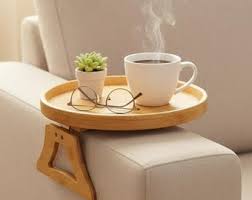 Custom Wood Bamboo Sofa Arm Tray Table ...