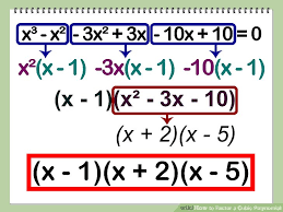 This gives us the first factor, leaving the cubic as a binomial and a quadratic, so we can easily fully factorise it let's look at an example : Howto How To Factorise A Cubic Equation