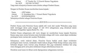 Seperti apa contoh surat kuasa yang benar? Contoh Surat Kuasa Pengurusan Surat Keterangan Ahli Waris Cute766