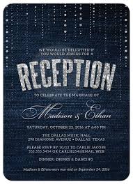 Post Wedding Reception Only Invitations Denim Diamonds Wedding Reception Invitation Wording Reception Invitation Wording Reception Only Invitations
