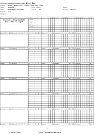 mar charts and backing sheet examples