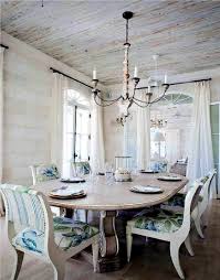 Shabby chic dining room furniture is painted in fresh pops of colour, with bits of its wood left exposed, to create a relaxing and homely feel. 15 Ideas For Dining Room Interior Design In Rustic Chic Interior Design Ideas Ofdesign