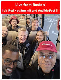 When you are with Connelly Simmons, it is Red Hat Live -- Live from Boston!  at the Red Hat Summit and Ansible Fest --